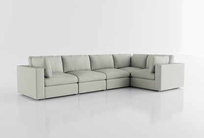 Bennet Pearl Cream 5 Seat Corner Sectional