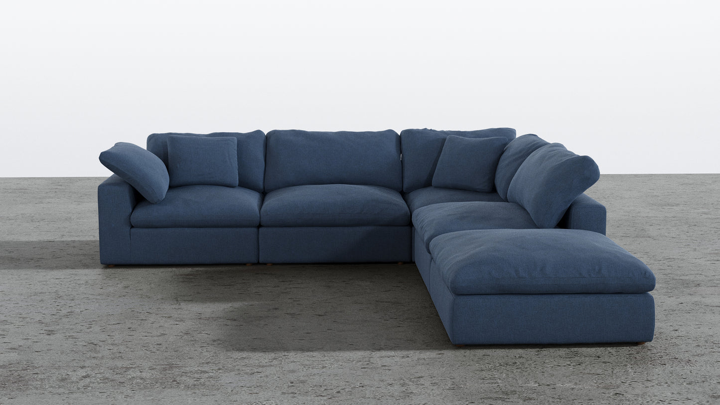 Canapé sectionnel Cloud Paradise 4 places avec pouf