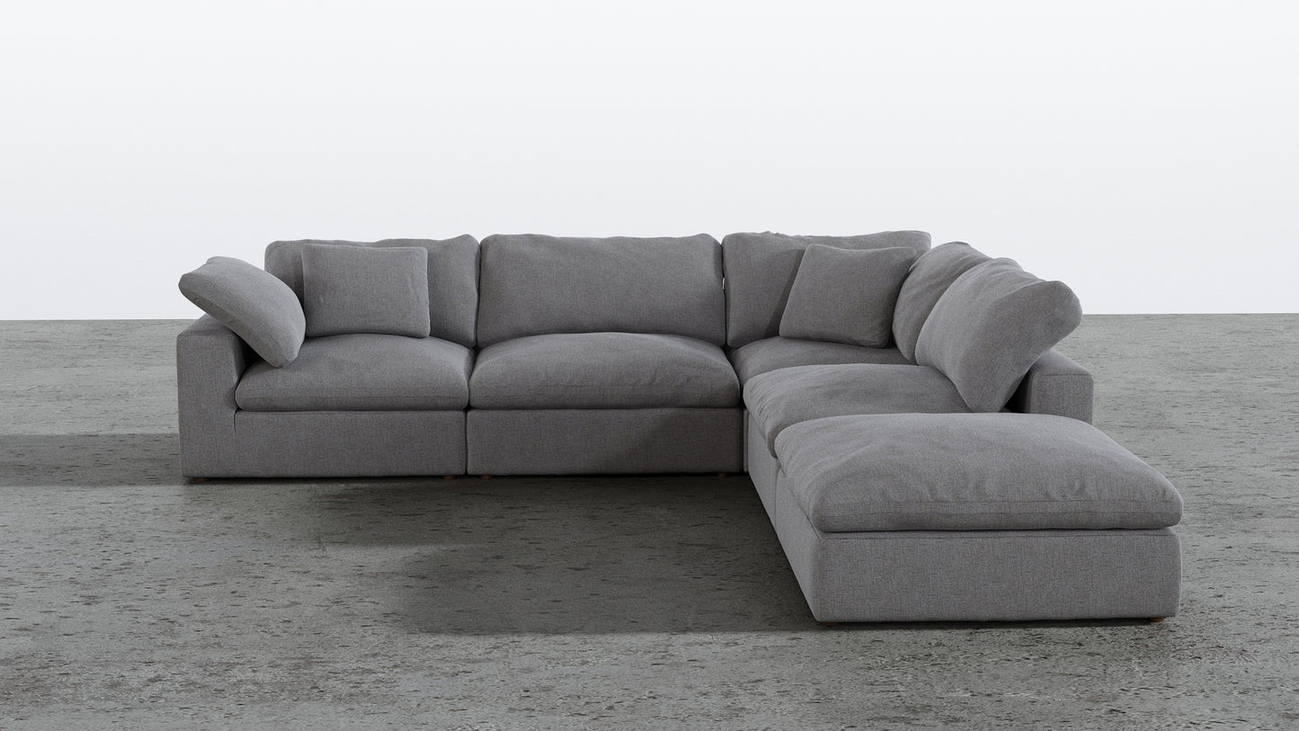 Canapé sectionnel Cloud Paradise 4 places avec pouf