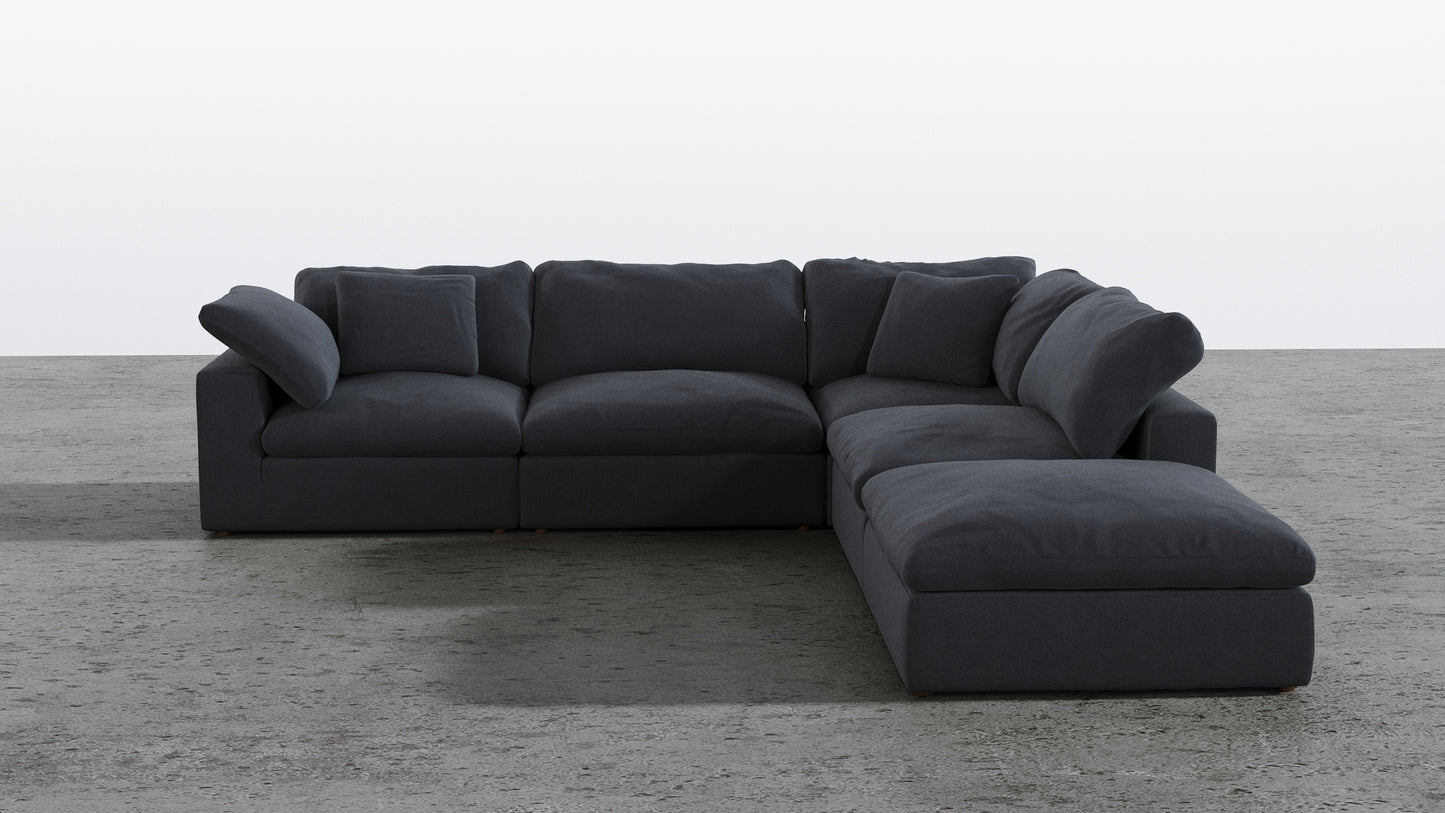 Canapé sectionnel Cloud Paradise 4 places avec pouf