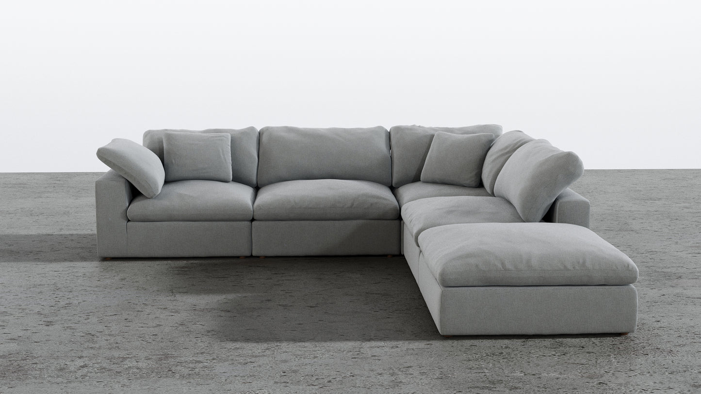 Canapé sectionnel Cloud Paradise 4 places avec pouf