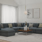 Bennet Pewter Grey 7 Seat Corner Sectional