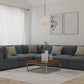 Bennet Pewter Grey 6 Seat Corner Sectional