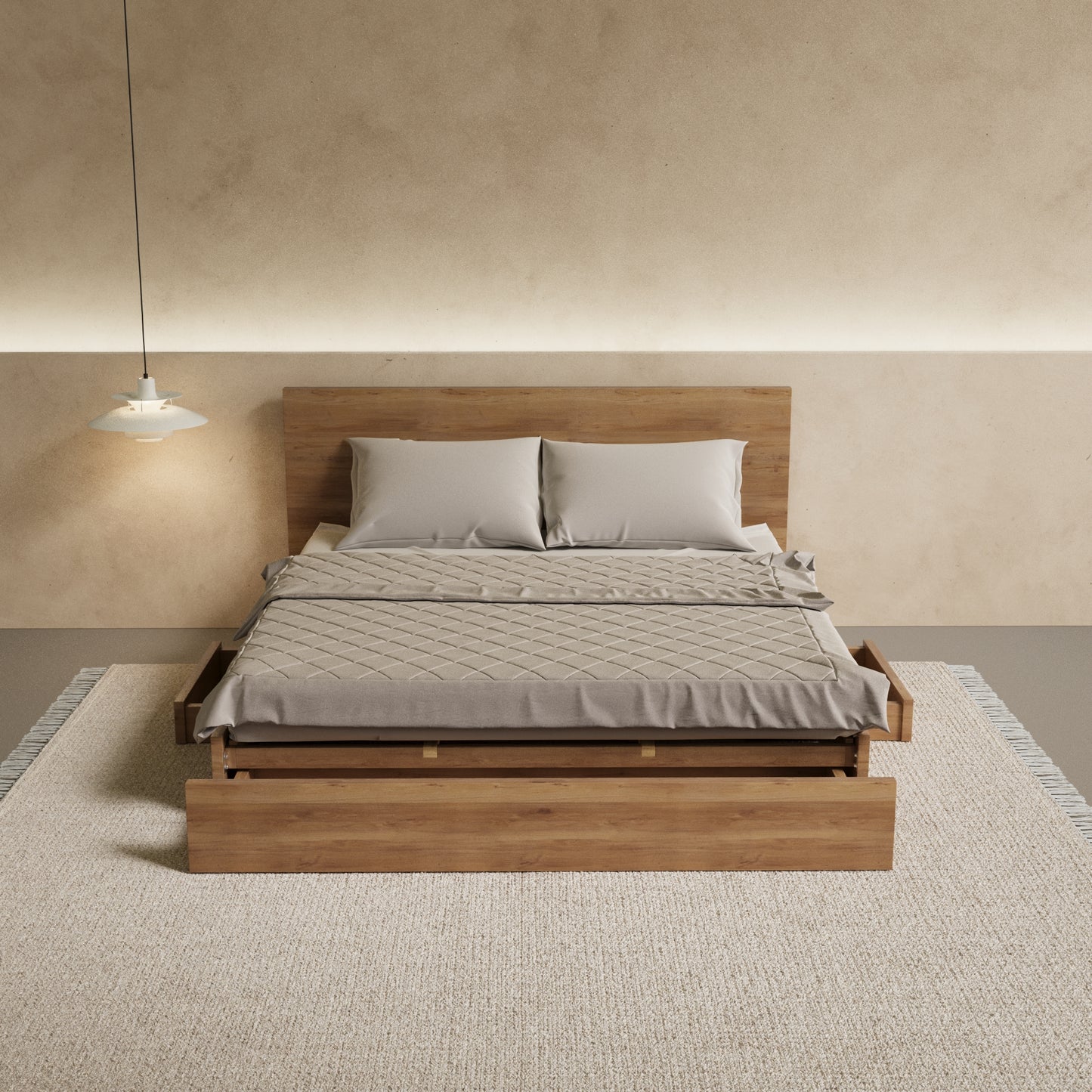 Aspen Bed With Upholstered Back
