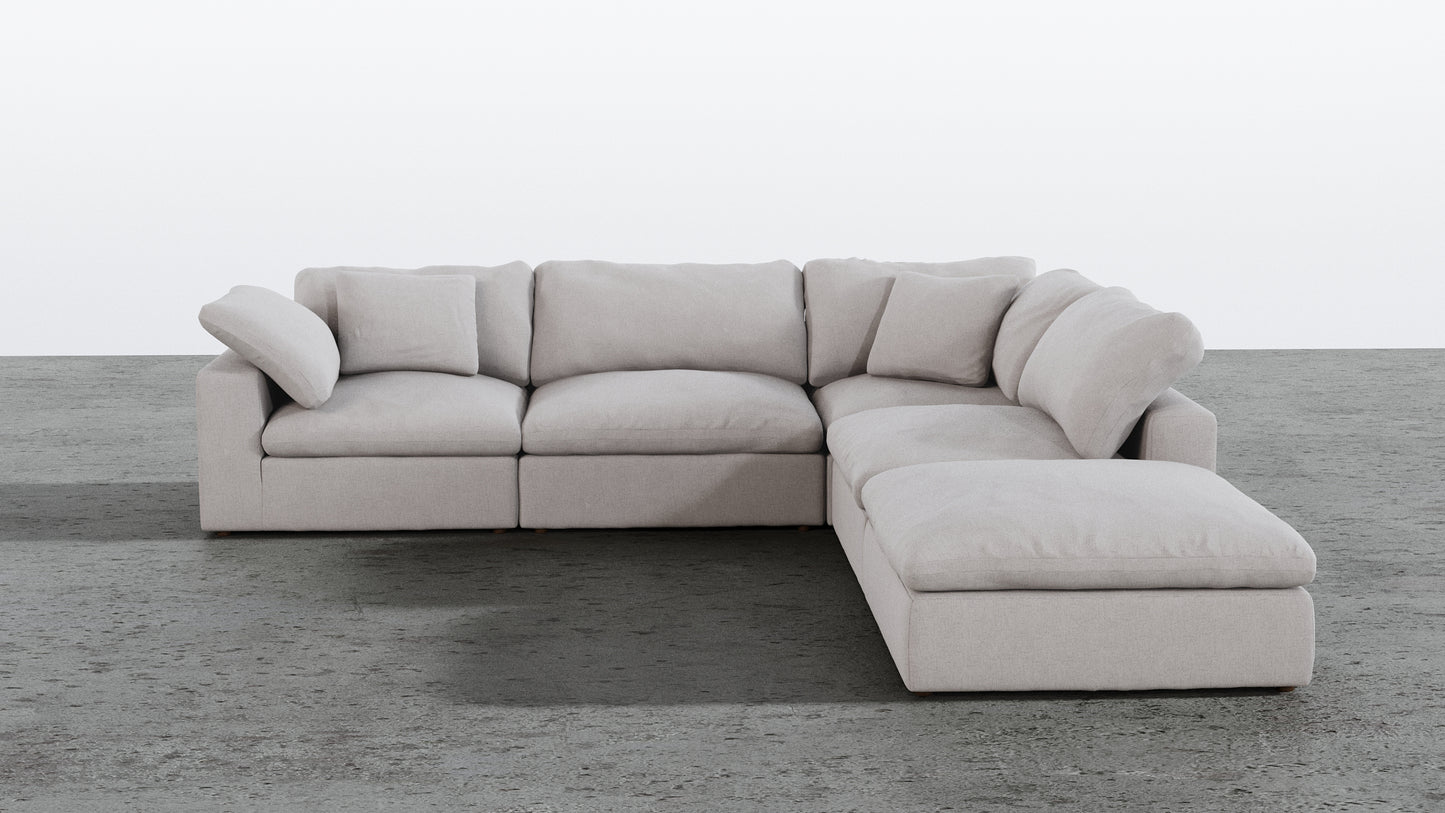 Canapé sectionnel Cloud Paradise 4 places avec pouf