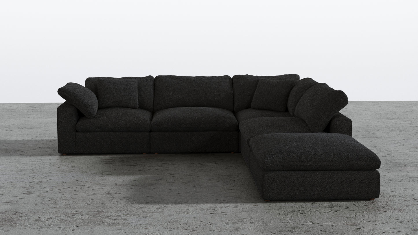 Canapé sectionnel Cloud Paradise 4 places avec pouf