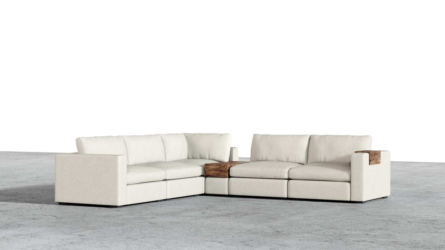 Canapé d'angle sectionnel Bennet 7 places