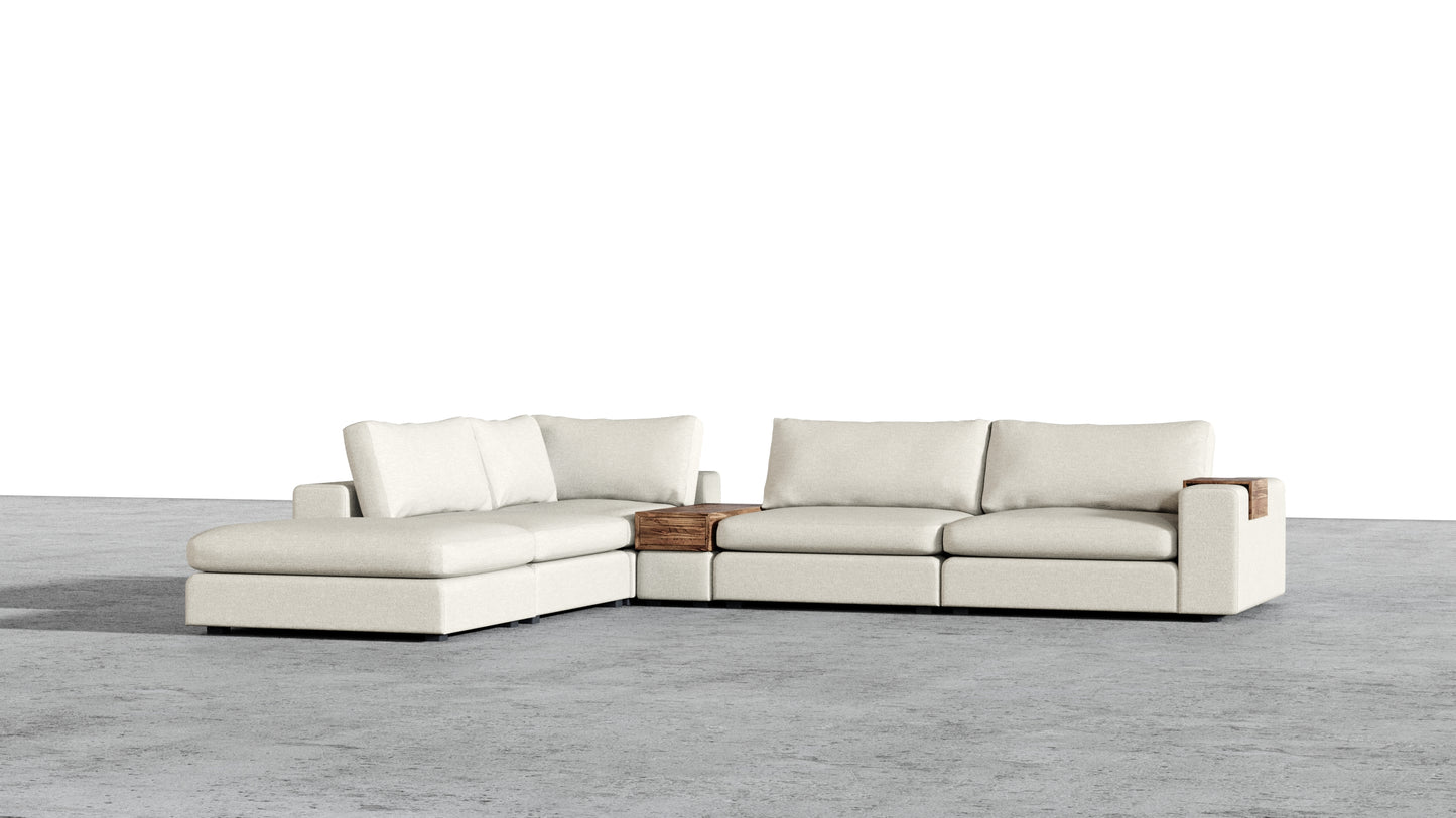 Canapé 4 places Titan avec pouf