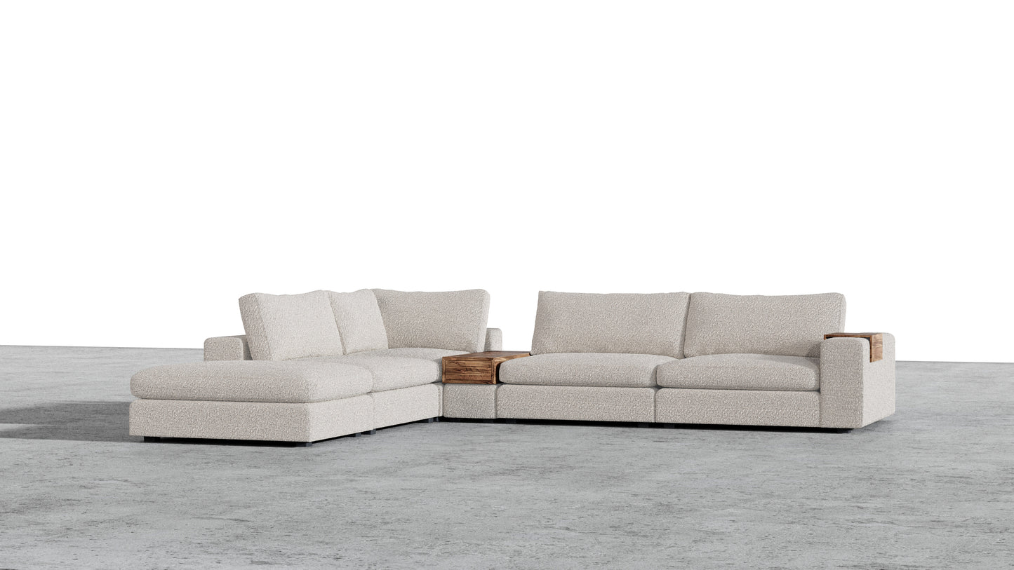 Canapé 4 places Titan avec pouf