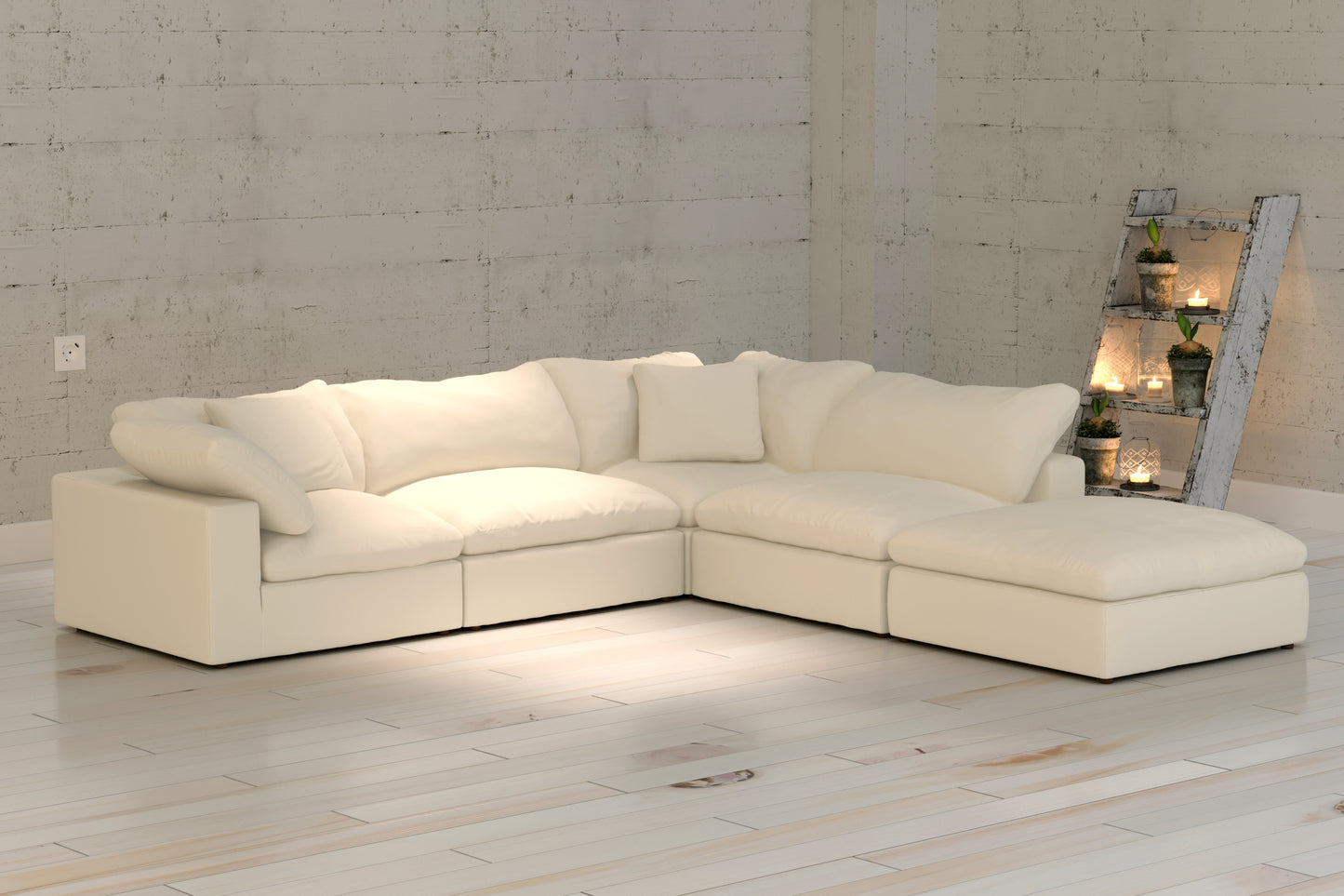 Cloud Paradise Sectional 4 Seater With Ottoman