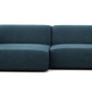 Luna Blue Curve Loveseat