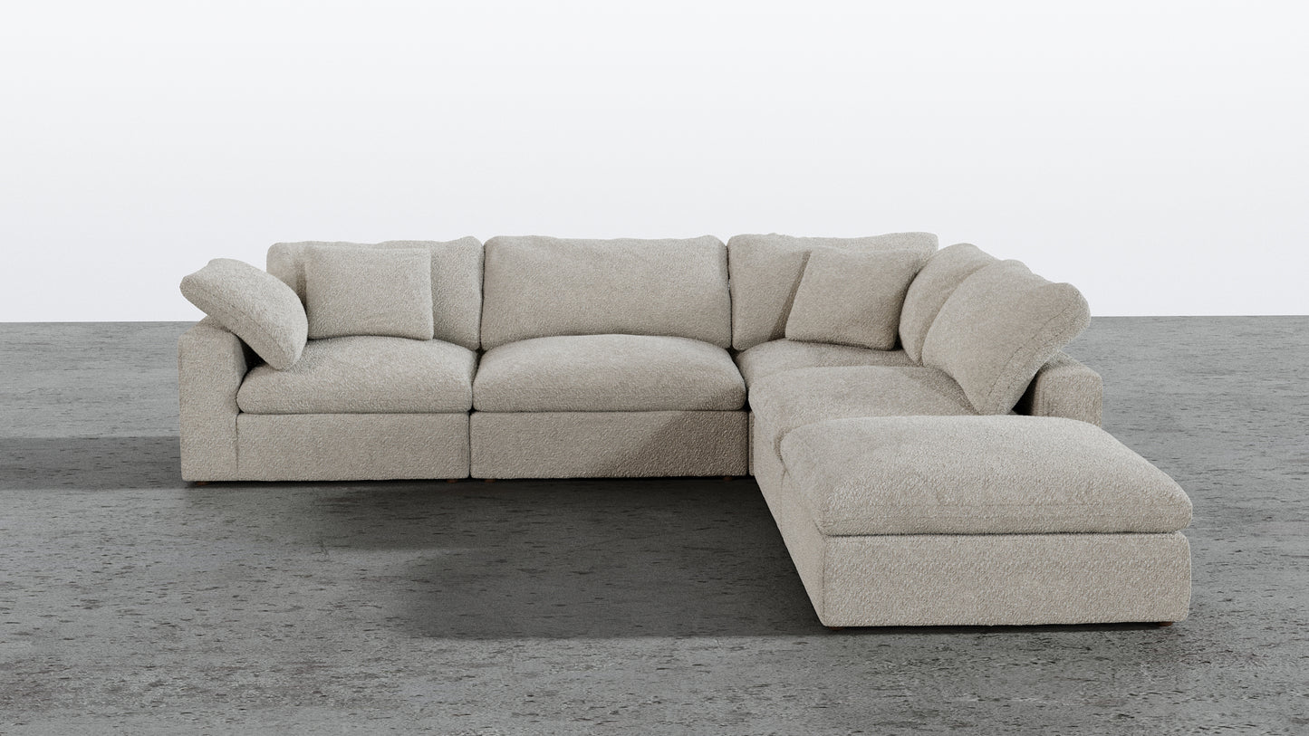 Canapé sectionnel Cloud Paradise 4 places avec pouf