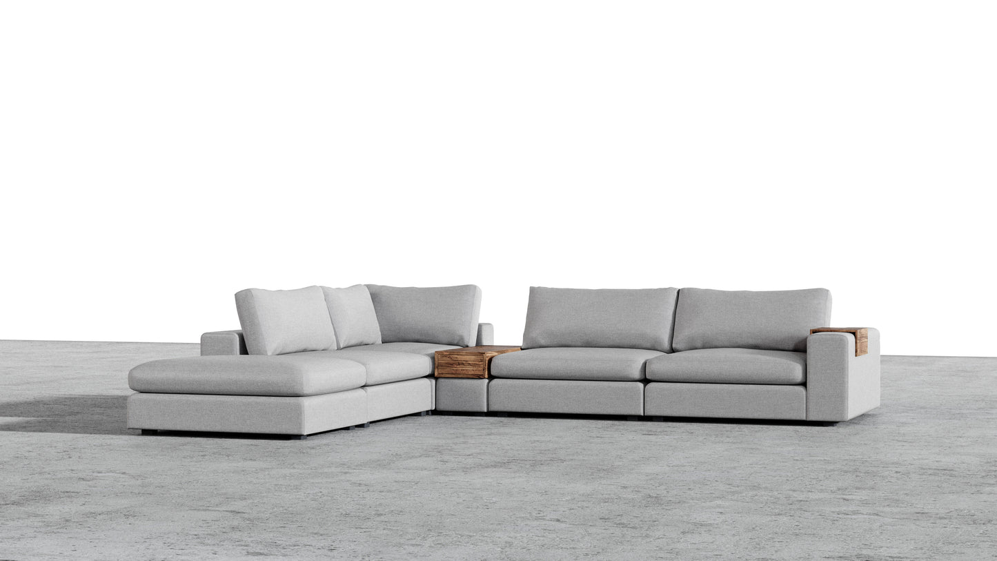 Canapé 4 places Titan avec pouf