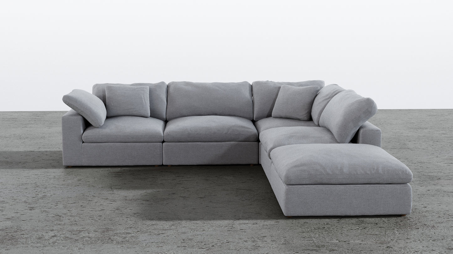 Canapé sectionnel Cloud Paradise 4 places avec pouf