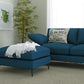 Slate Midnight Blue Loveseat Sectional