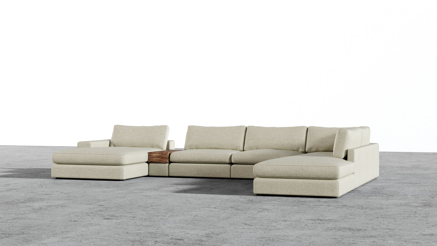 Chaise longue double MGR + sectionnel d'angle