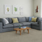 Bennet Pewter Grey 5 Seat Corner Sectional