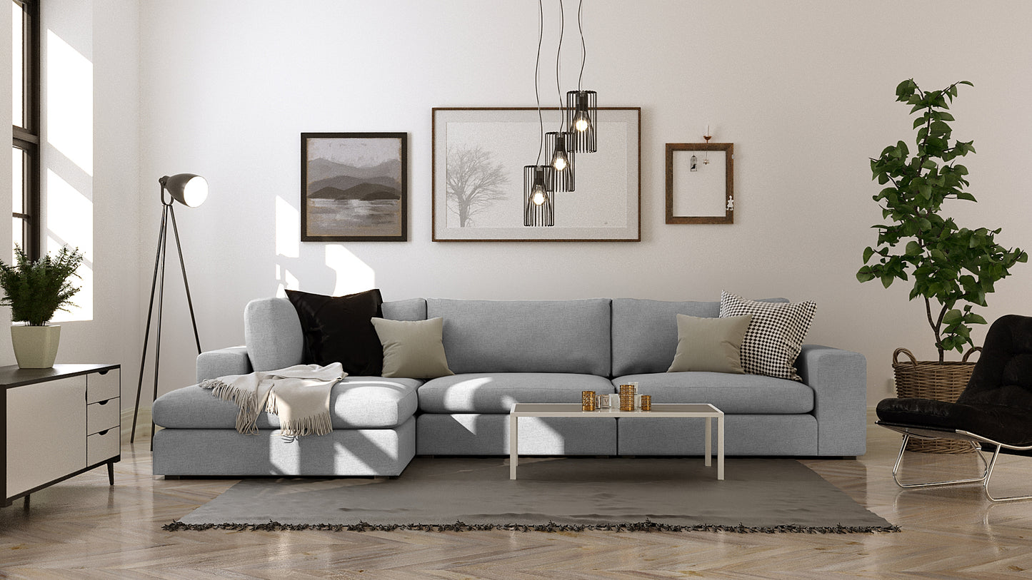 Titan Silver Grey Sectional