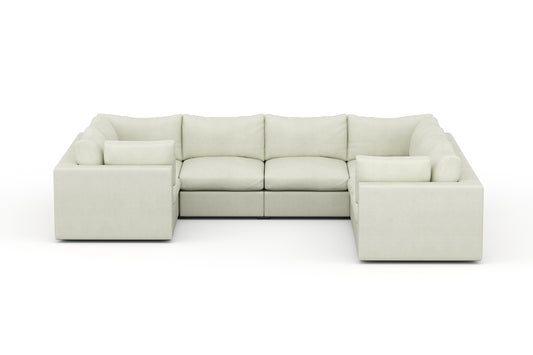 Bennet Pearl Cream 7 Seater U Shape