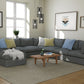 Bennet Pewter Grey 7 Seat Corner Sectional