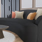 Arcadia Pewter Black Curve Couch