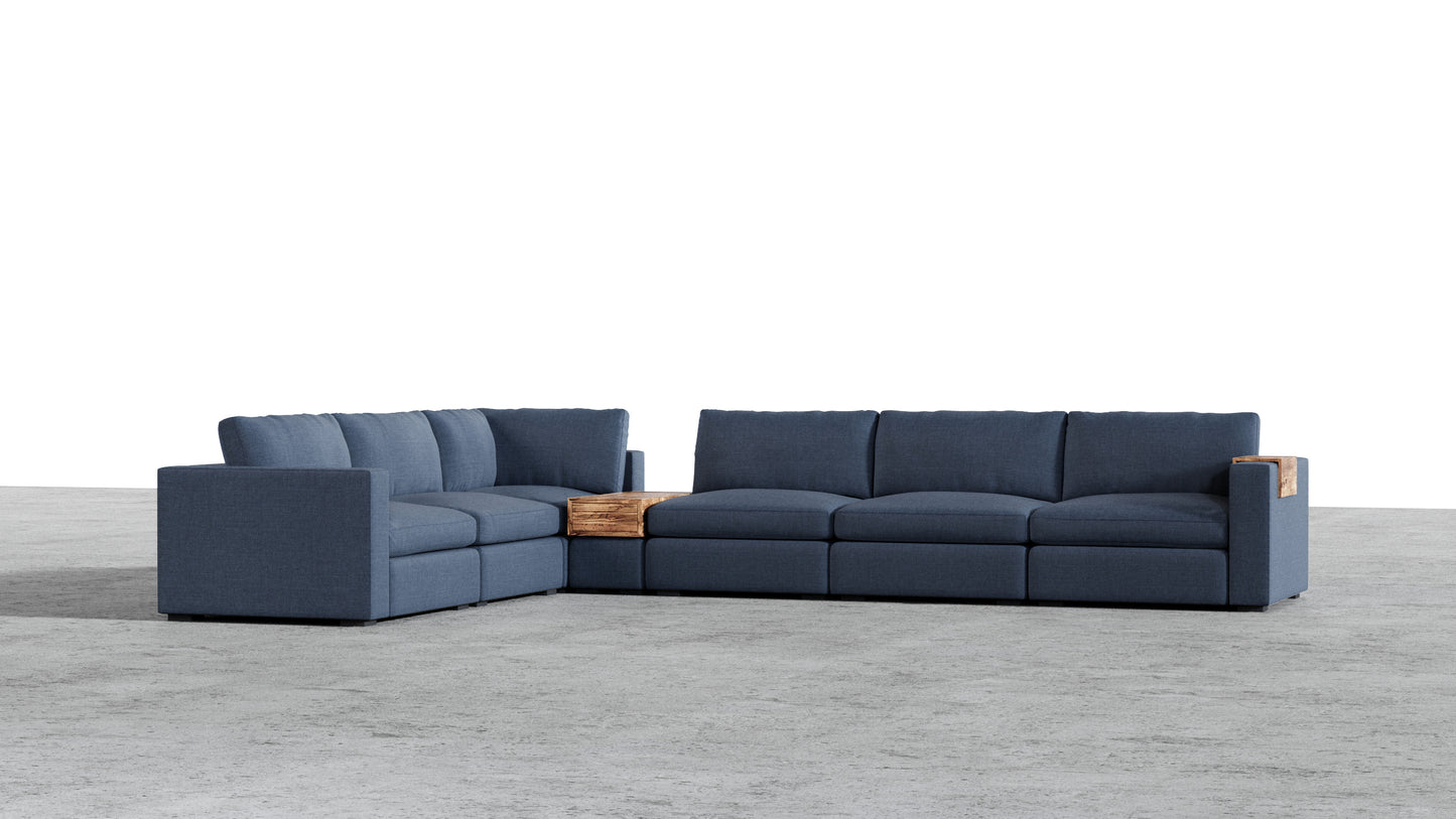 Canapé d'angle sectionnel Bennet 7 places