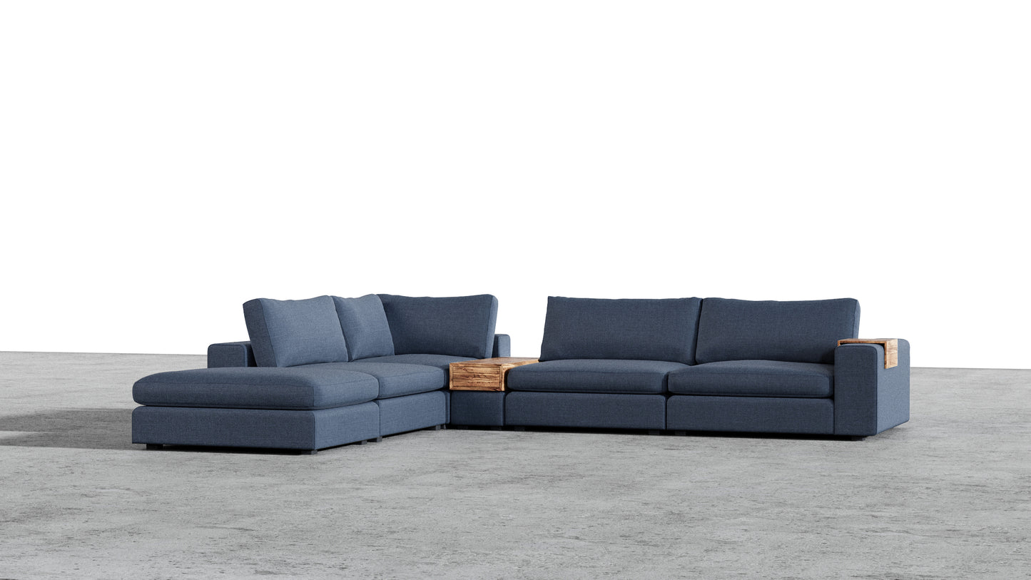 Canapé 4 places Titan avec pouf