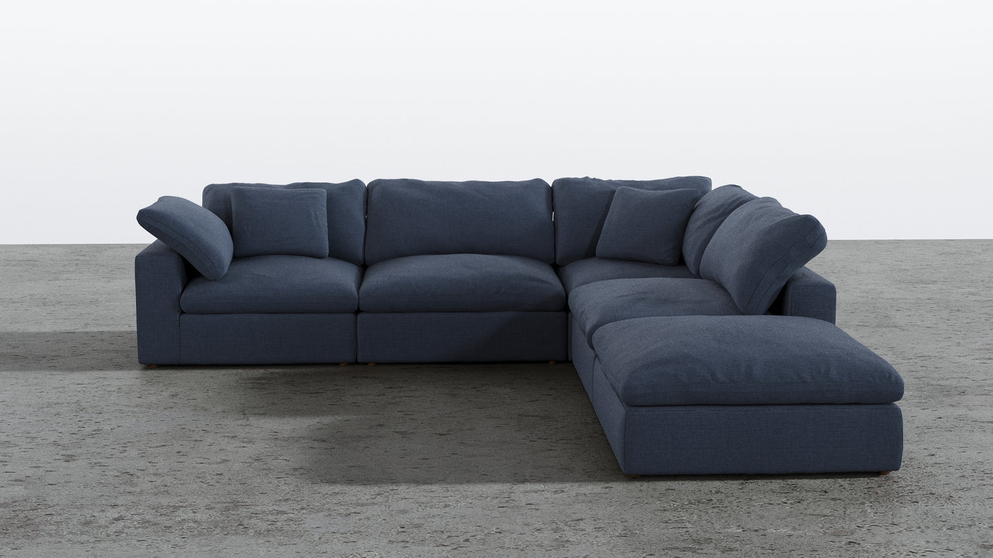 Canapé sectionnel Cloud Paradise 4 places avec pouf