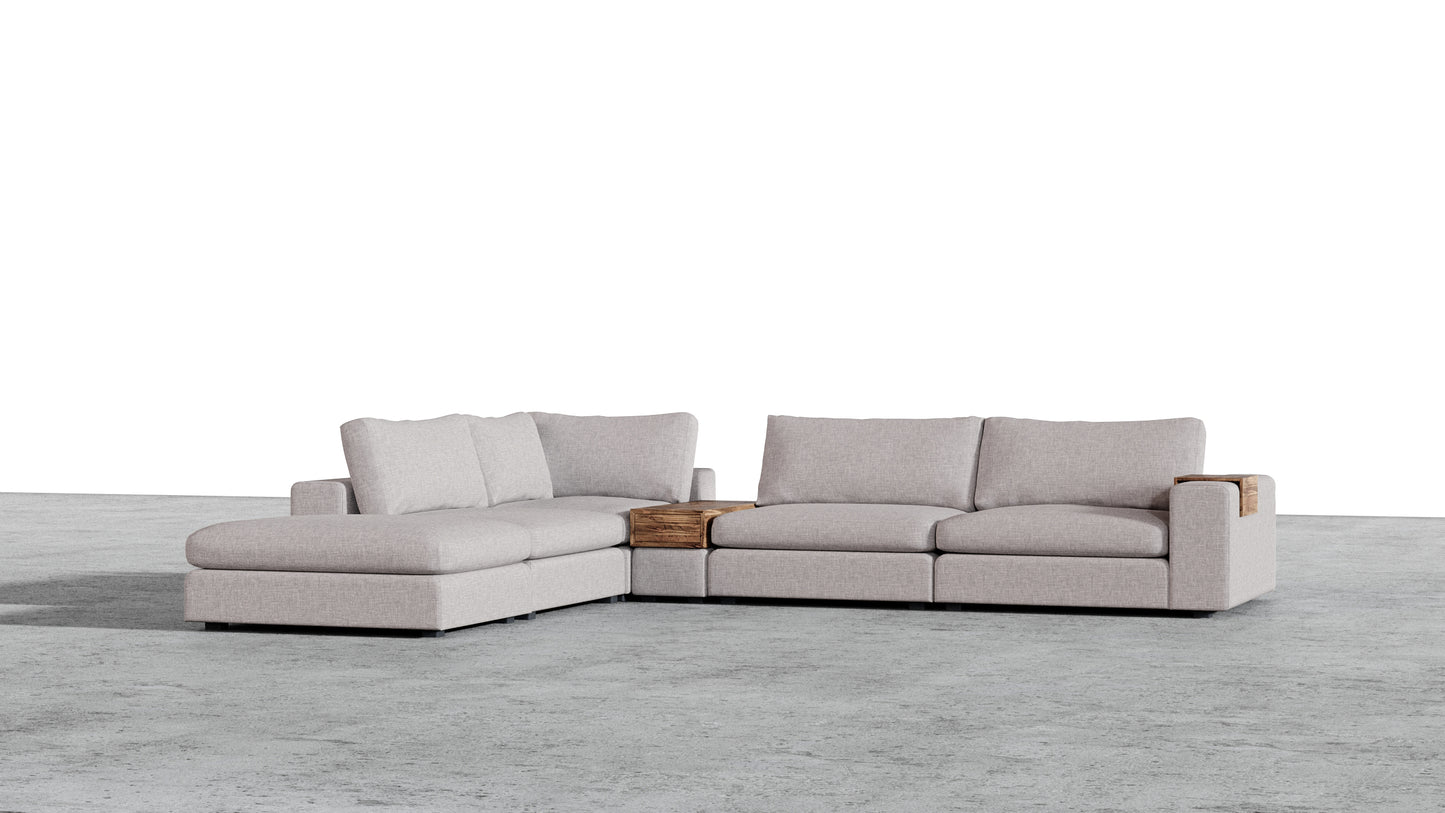 Canapé 4 places Titan avec pouf