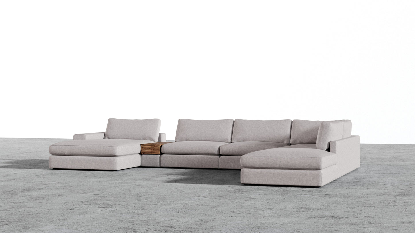 Chaise longue double MGR + sectionnel d'angle