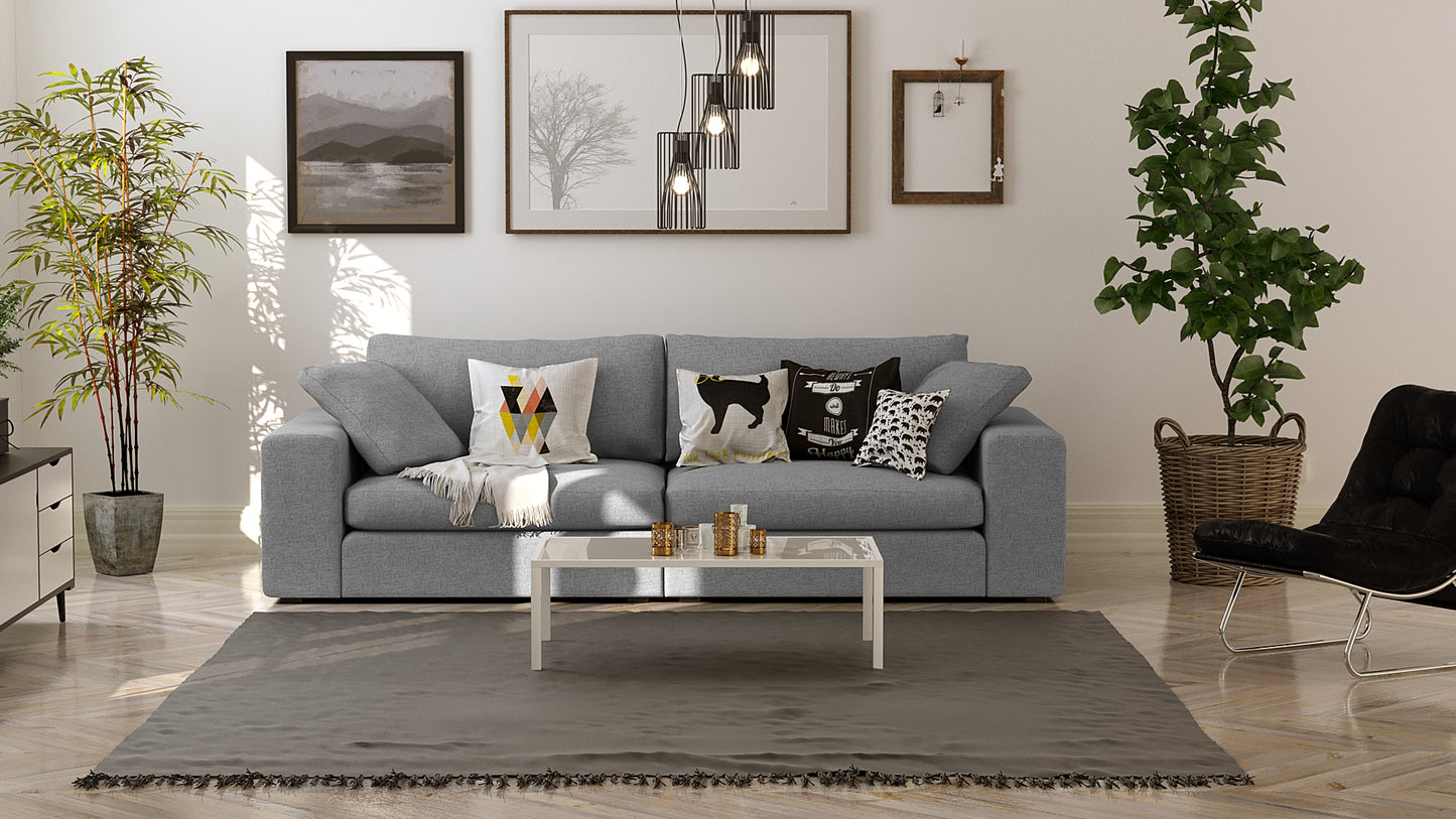 Titan 80" Silver Grey Sofa