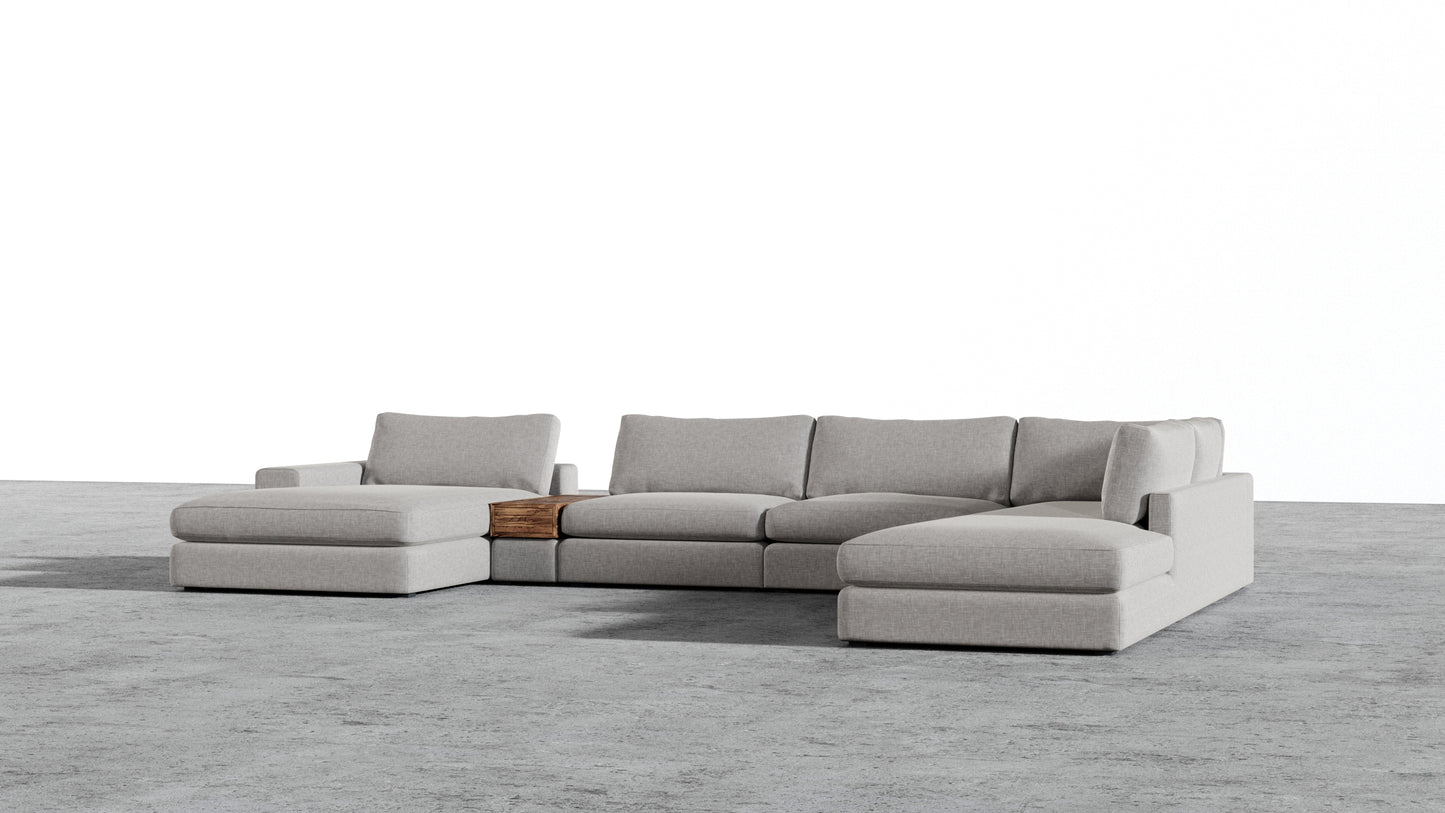 Chaise longue double MGR + sectionnel d'angle