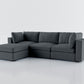 Bennet Pewter Grey Sofa & Ottoman