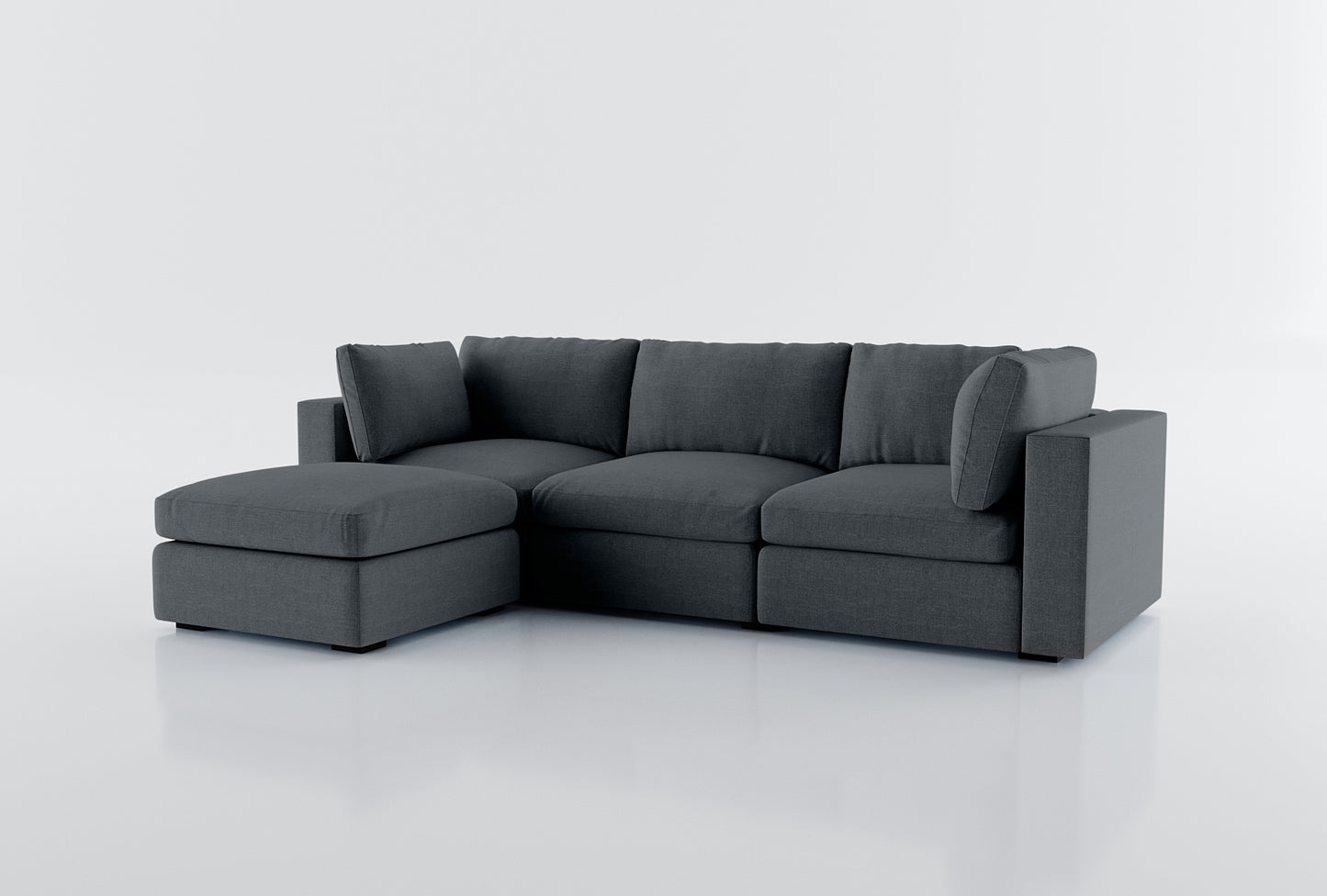 Bennet Pewter Grey Sofa & Ottoman