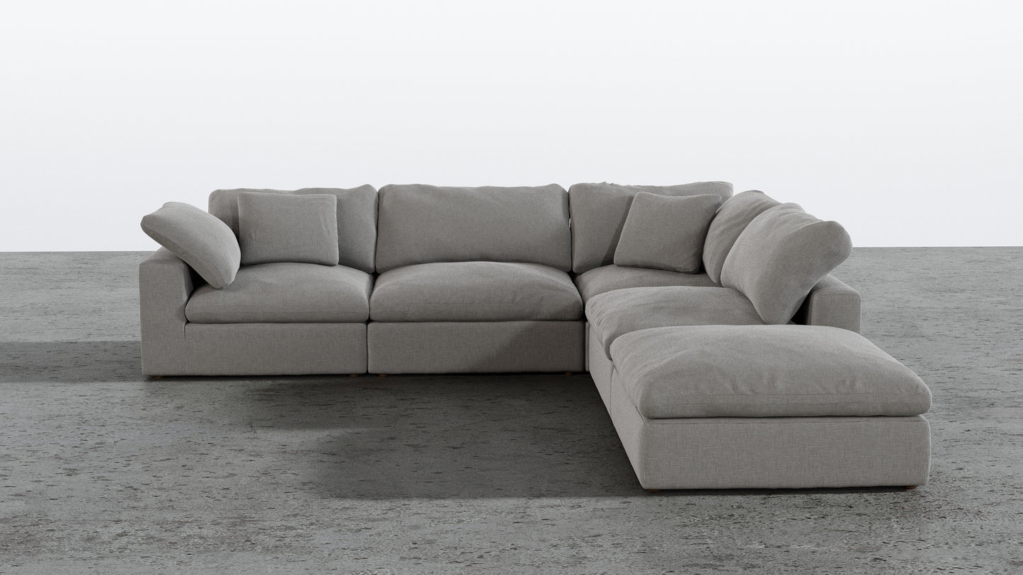 Canapé sectionnel Cloud Paradise 4 places avec pouf