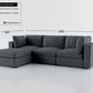 Bennet Pewter Grey Sofa & Ottoman