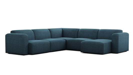 Luna Blue Right Chaise Sectional