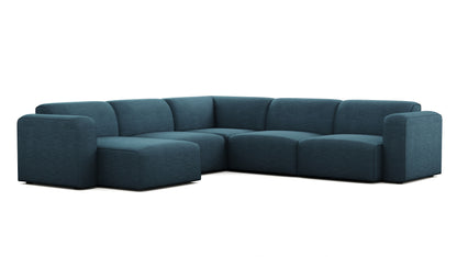 Luna Blue Left Chaise Sectional