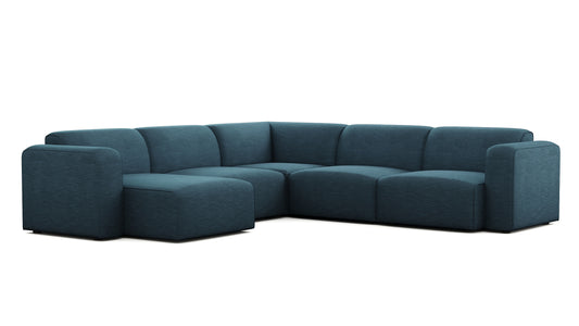 Luna Blue Left Chaise Sectional