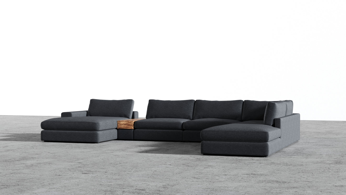 Chaise longue double MGR + sectionnel d'angle