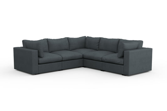 Bennet Pewter Grey 5 Seat L Shape Sectional