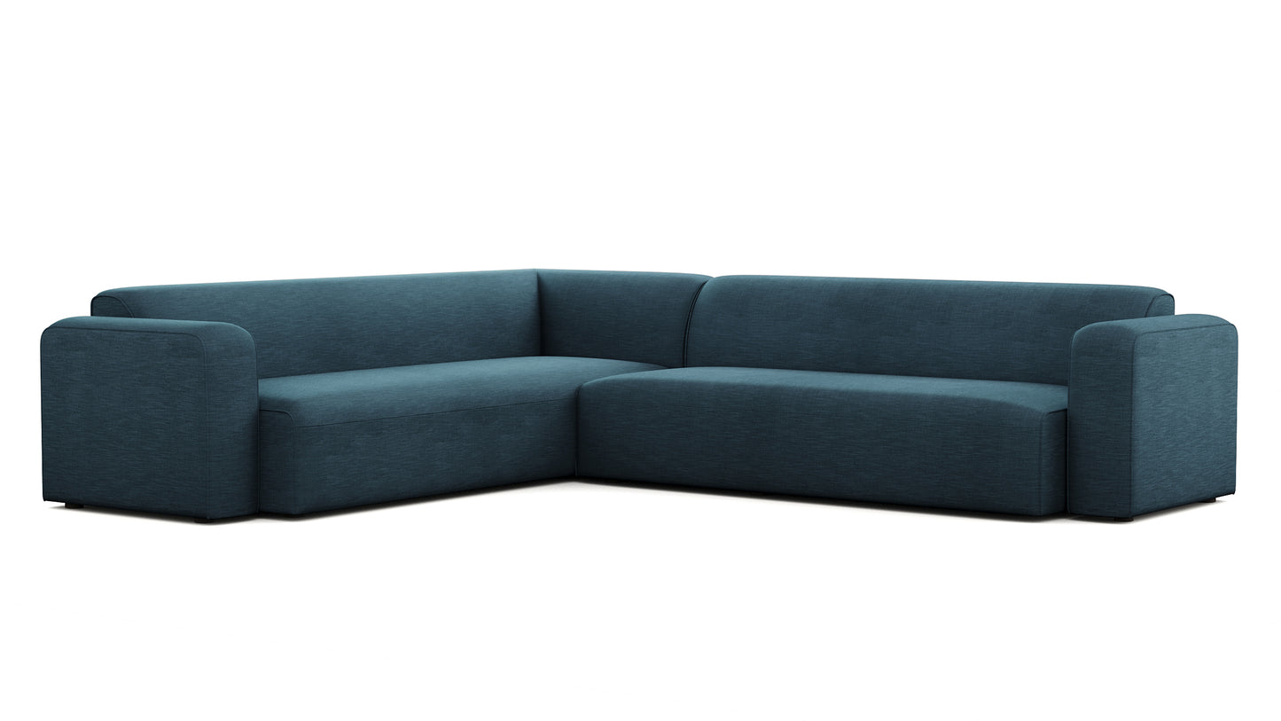 Lune Blue Long Seat Sectional