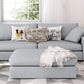 Titan Silver Grey Ottoman