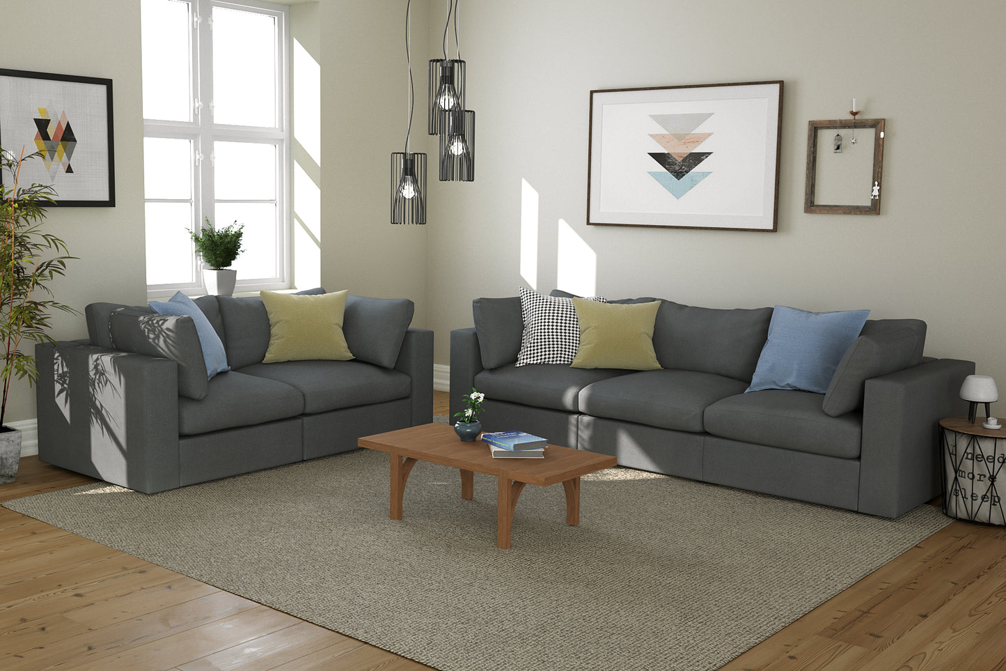 Bennet Pewter Grey Sofa