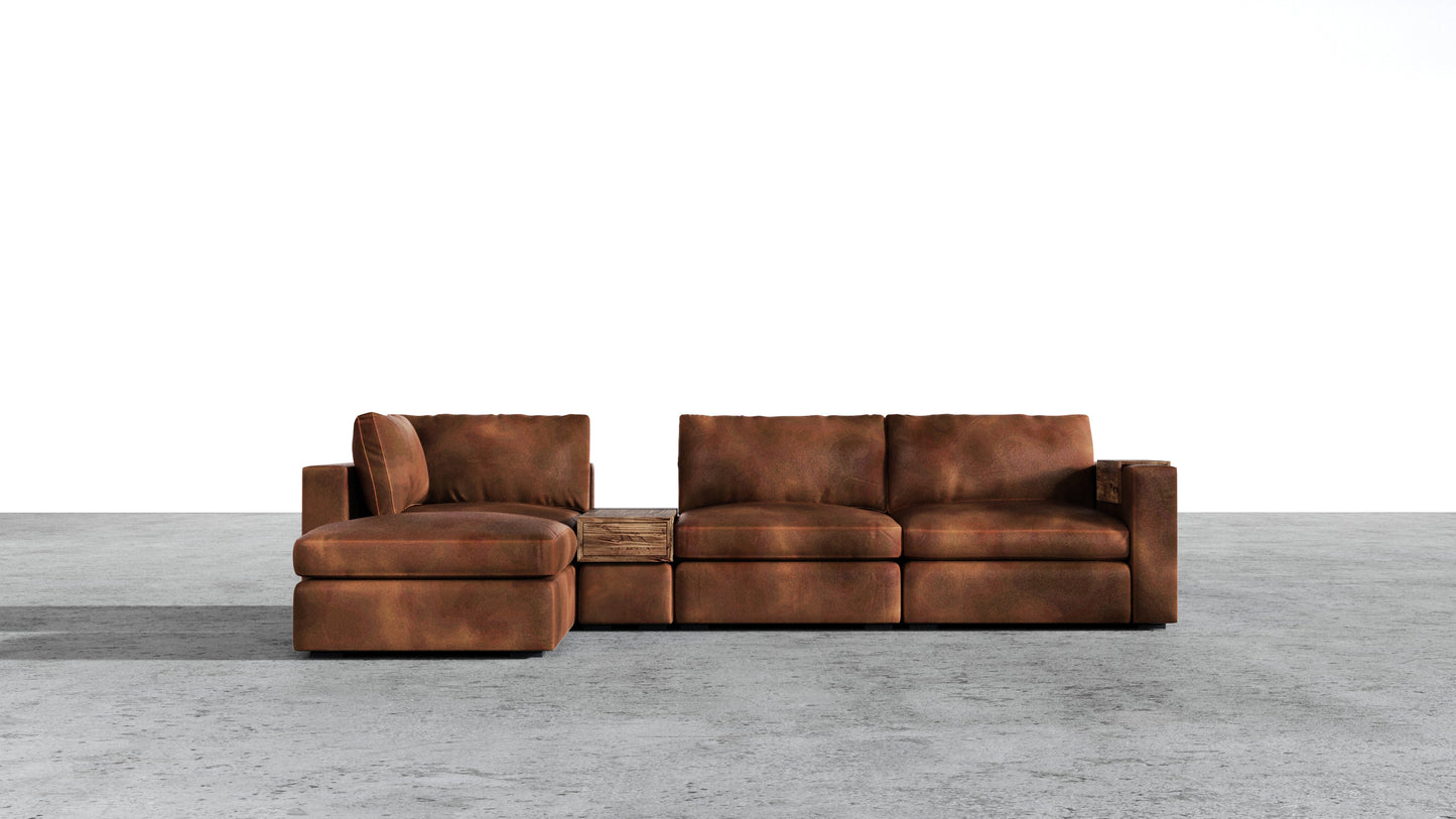 Canapé d'angle sectionnel Bennet 7 places