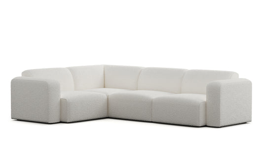 Luna Boucle White Left Sectional