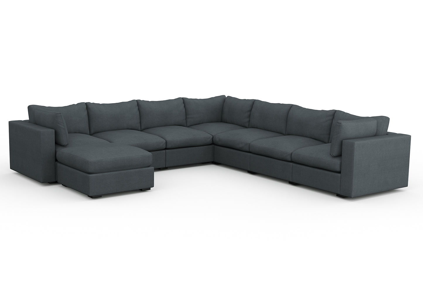 Bennet Pewter Grey 7 Seat Corner Sectional