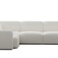 Luna Boucle White Left Sectional