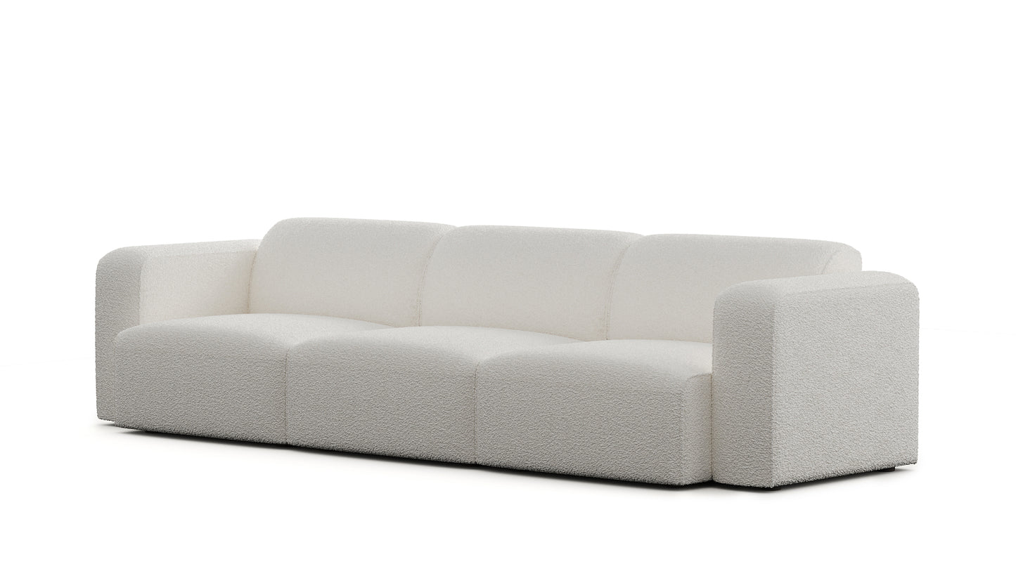 Luna Boucle White Sofa