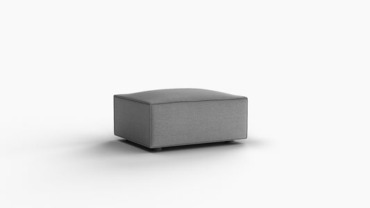 Cascade Pewter Grey Ottoman